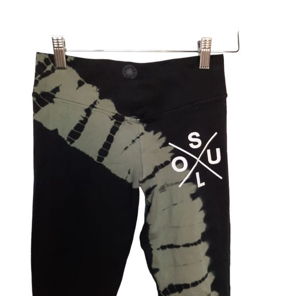 SoulCycle Black Tie Dye Leggings Size Small - Picture 10 of 13